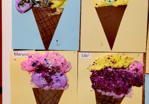kolorowe lody owocowe
