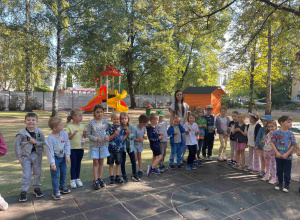 Powitanie jesieni w ogrodzie przedszkolnym