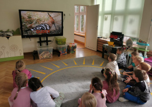 dzieci oglądają zdjęcia ptaków