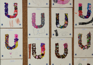 Wprowadzenie litery "U" drukowanej