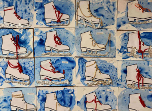 łyżwa - zabawa logopedyczno - plastyczna