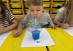 łyżwa - zabawa logopedyczno - plastyczna