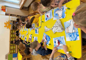 łyżwa - zabawa logopedyczno - plastyczna