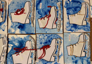 łyżwa - zabawa logopedyczno - plastyczna