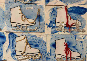 łyżwa - zabawa logopedyczno - plastyczna