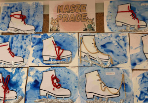 łyżwa - zabawa logopedyczno - plastyczna