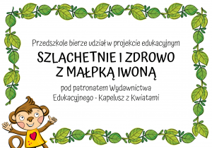 projekt szlachetnie i zdrowo z małpką Iwoną